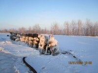 В Бугурусланском районе опрокинулся грузовик с нефтью