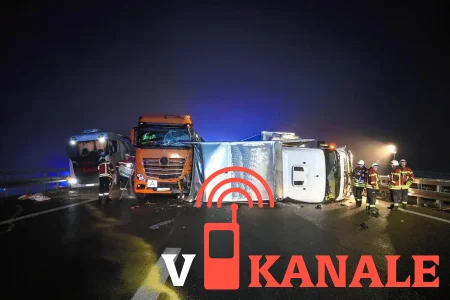 Германия: Столкновение пяти грузовиков на А81