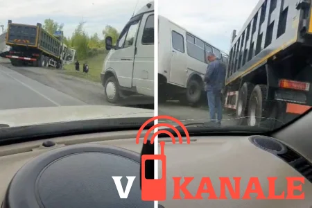 Грузовик столкнулся с автобусом на трассе под Новосибирском