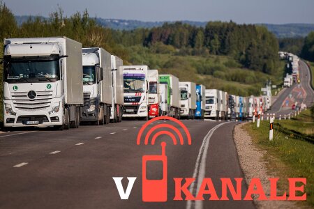 Очереди грузовиков на границе Литвы с Беларусью не сокращаются