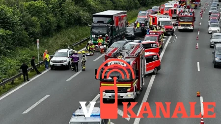 Германия: Авария со смертельным исходом на А45