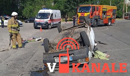 Украина: В Запорожье спасатели ликвидировали последствия дорожно-транспортного происшествия