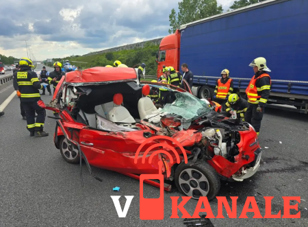 Чехия: Серьёзное ДТП с участием легкового автомобиля и грузовика